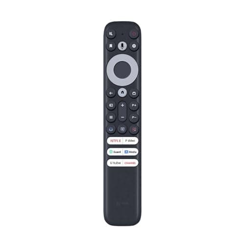 7SEVEN® Compatible with TCL Google Smart Tv Remote Original RC902V Model Suitable C632 C655 P635 Pro V6B Series Bluetooth Voice Assistance QLED OLED Ultra HD FHD Television Control, Pairing Must