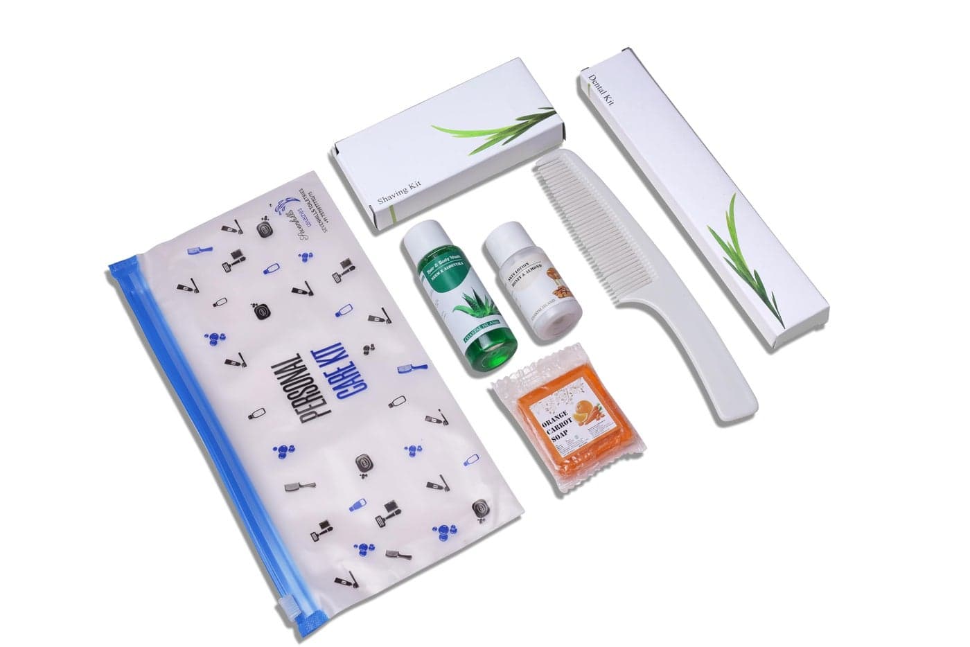 Sevenhills Toiletries 15 Sets Hotel Accessories,Guest House Kit,Guest Room Amenities,Marriage Guest Toiletry Kit Hospital Kit Frosted Zipper Pouch 9 X 4.5 INCH (15 Sets)