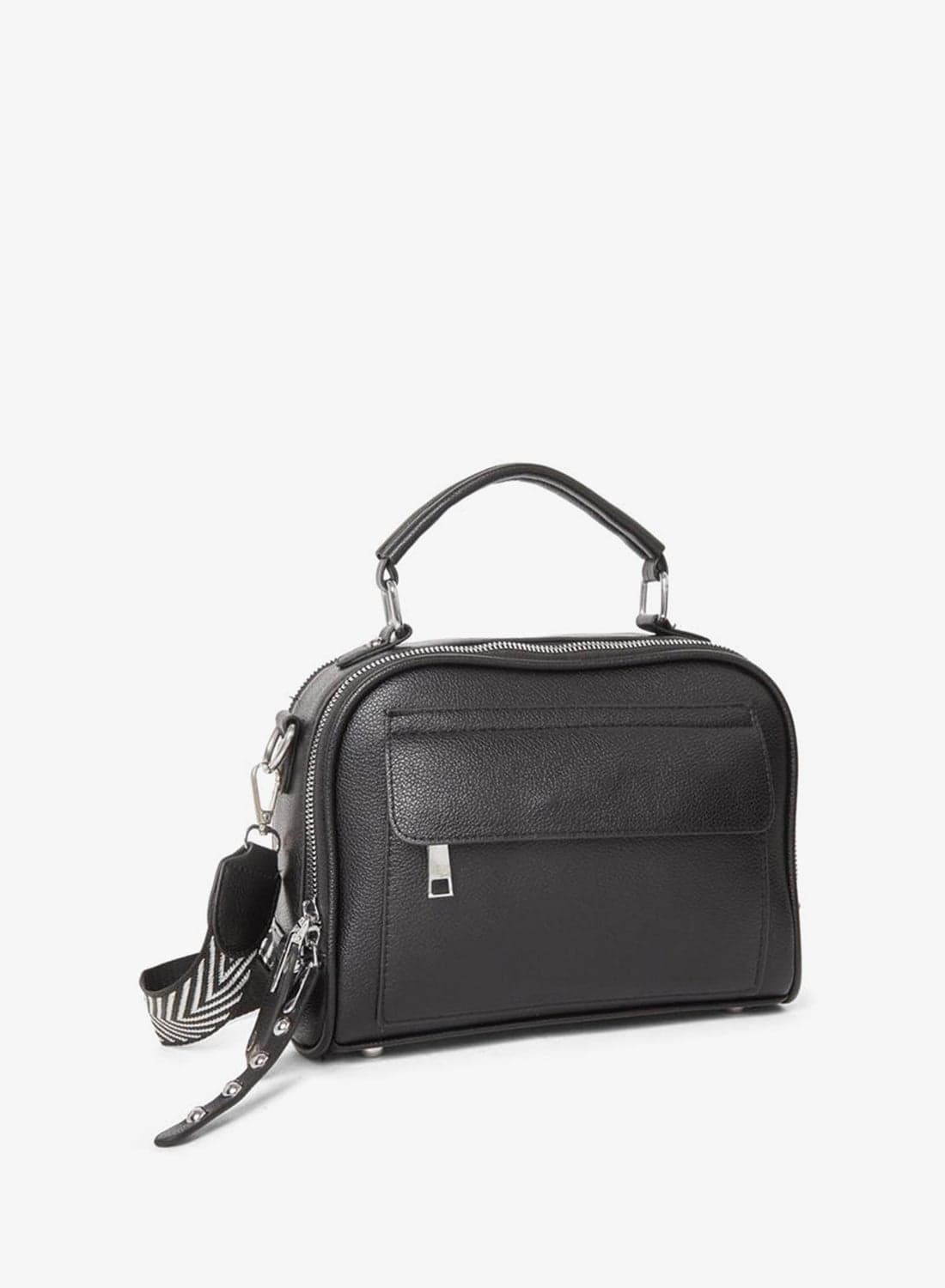 Styli Solid Handbag with Adjustable Strap