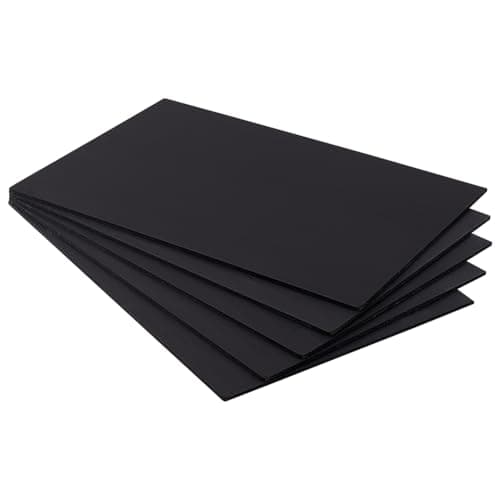 BENECREAT 5 Sheets 3mm Black PVC Foam Sheet A4 Lightweight Rigid Foam Sand Table Model Material Supplies for Mounting Crafts Modelling Art Display School Projects 118x78inch