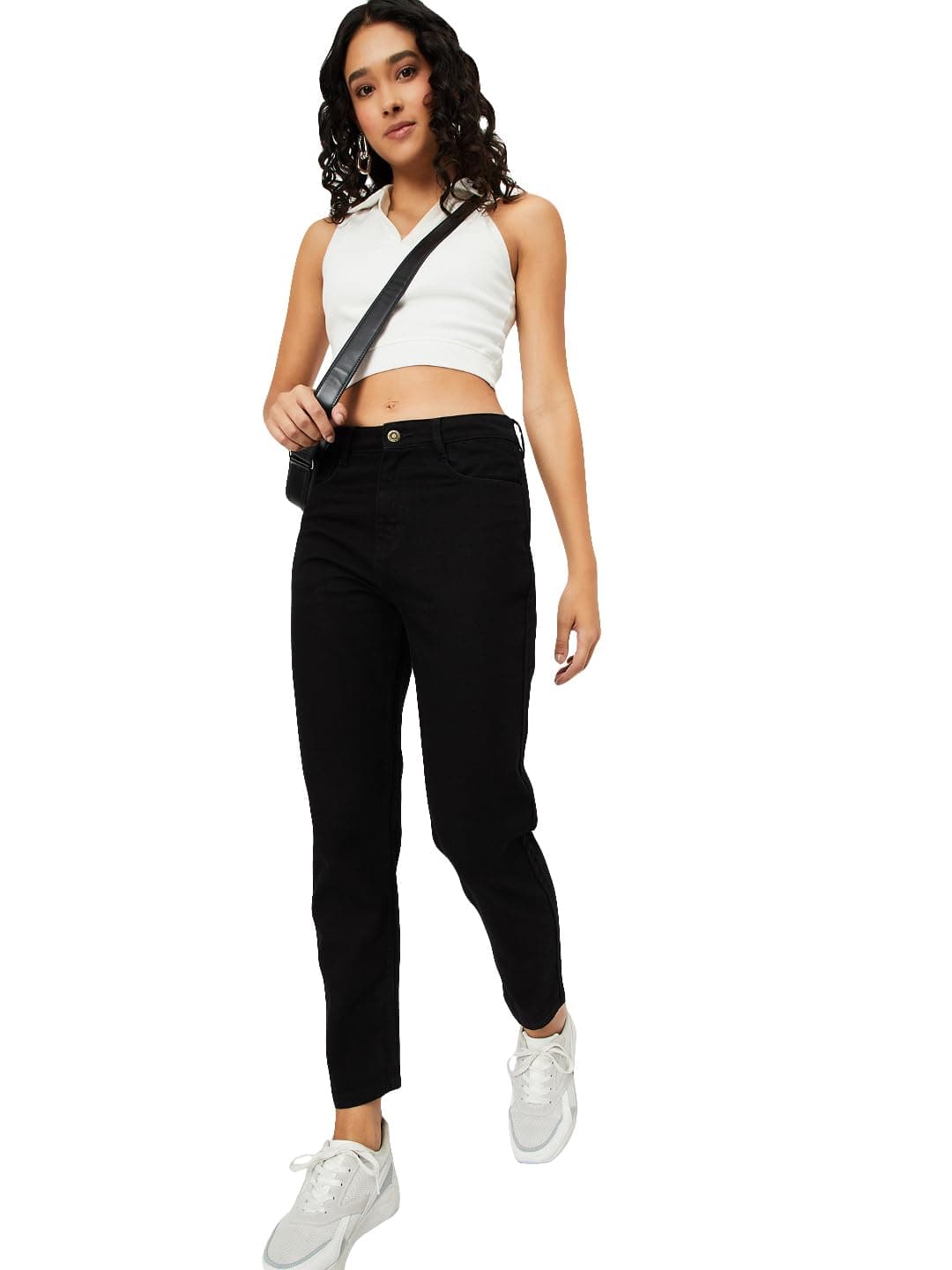 Max Women's Mom Fit Solid Jeans