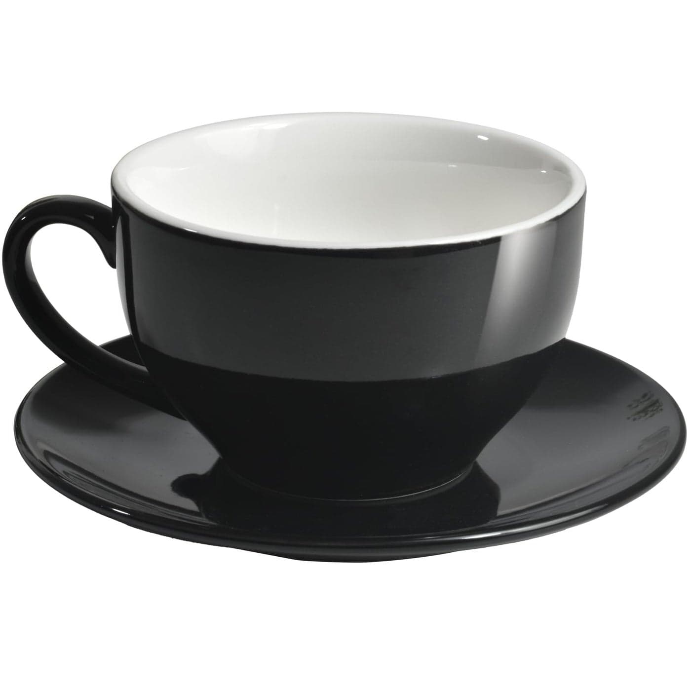 ionEgg Porcelain Coffee Cup with Saucer 220ml73oz for Cappuccino Latte and Tea Black