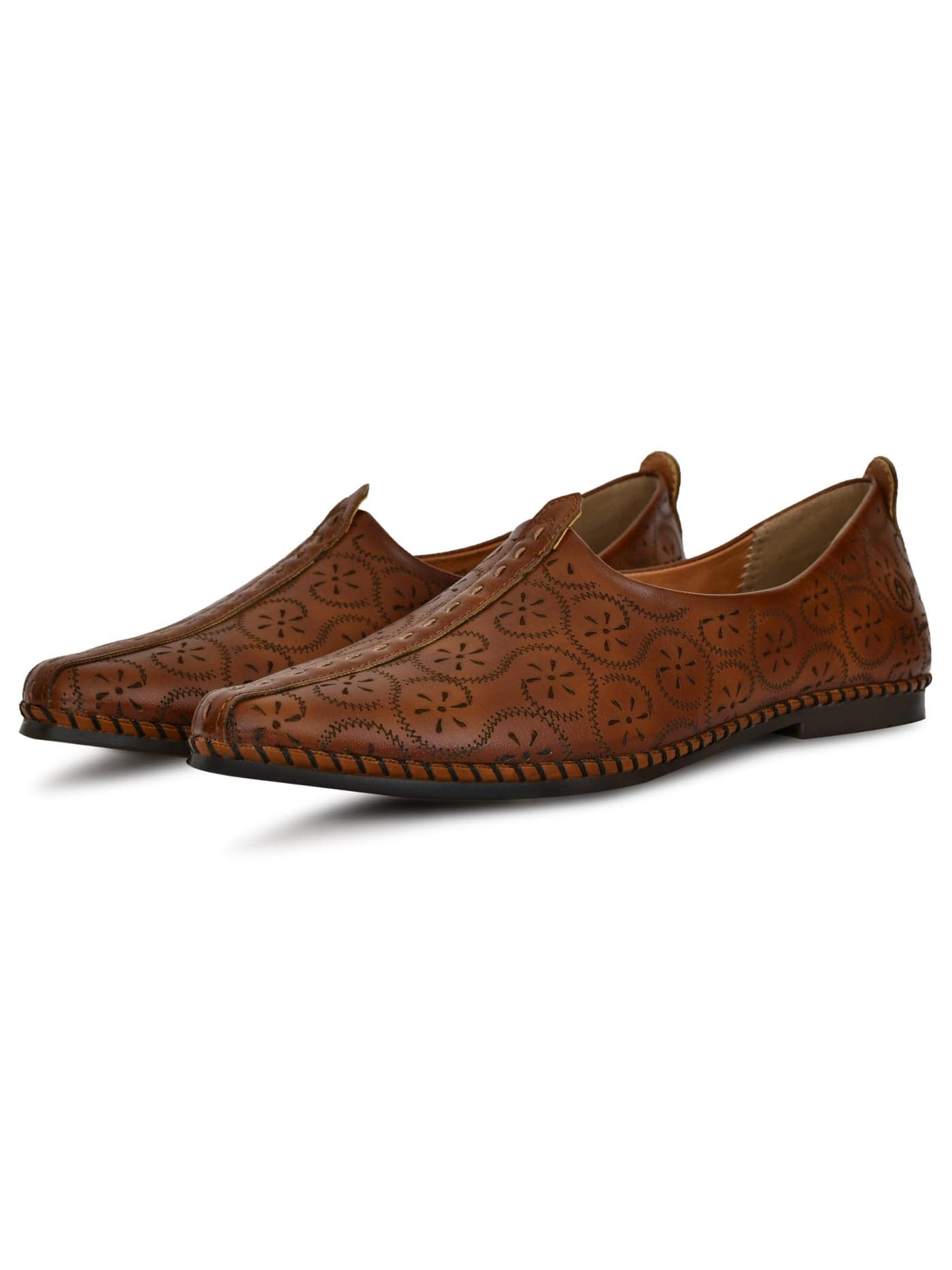 BIGBOON Men's Ethnic Nagra Shoes (Dtan, UK Footwear Size System, Adult, Men, Numeric, Medium, 7)