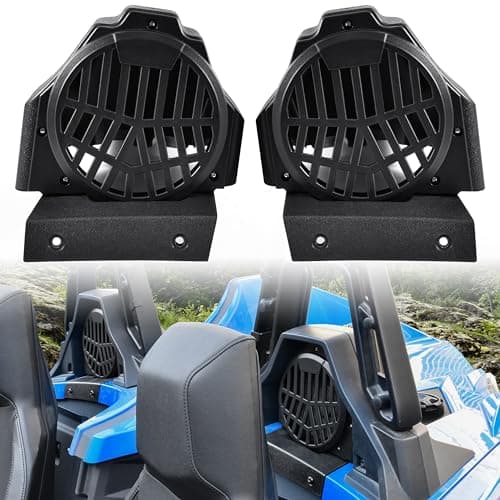 SAUTVS Rear Speaker Enclosures for 2015-2025 Slingshot, Rear Behind Head 6.5" Speaker Pods Panels Behind Seat 6.5in Speaker Pods for Polaris Slingshot S SL SLR R LE 2015-2025 Accessories (2PCS)