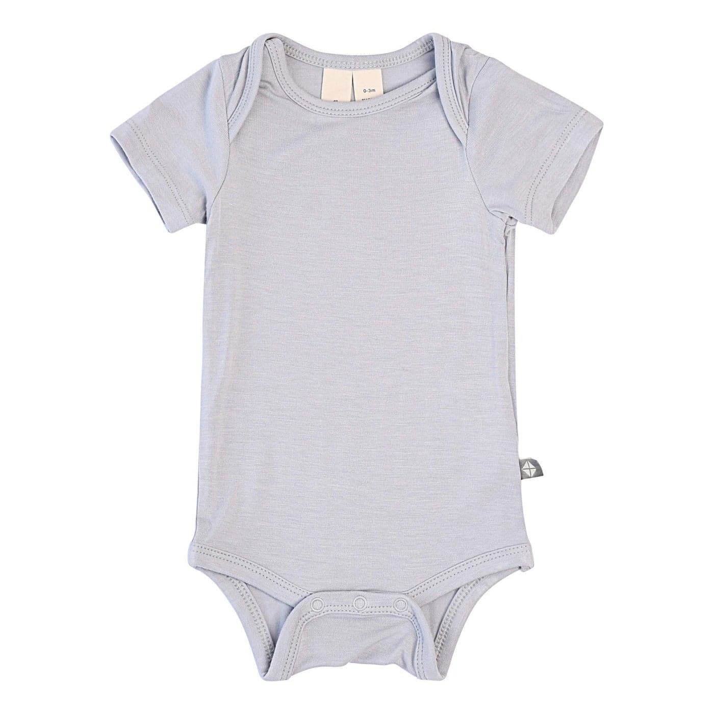 KYTE BABY Short Sleeve Unisex Baby Bodysuits, Rayon Made From Bamboo Material (Newborn, Storm)