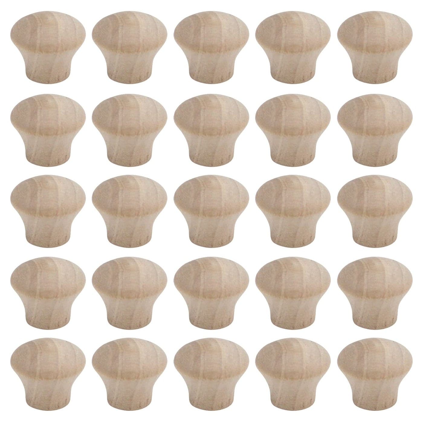 HNGSON 25Pcs Mini Handle Knobs Wood Drawer Knob Cabinet Hardware Unfinished Furniture Door Pull Knobs 069055
