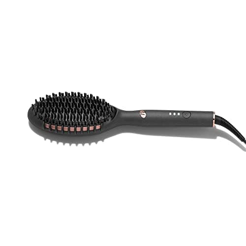 "T3 Edge Heated Smoothing, Styling & Straightening Brush with Ion Generator, 3 Heat Settings, Custom-Blend Ceramic Surface"