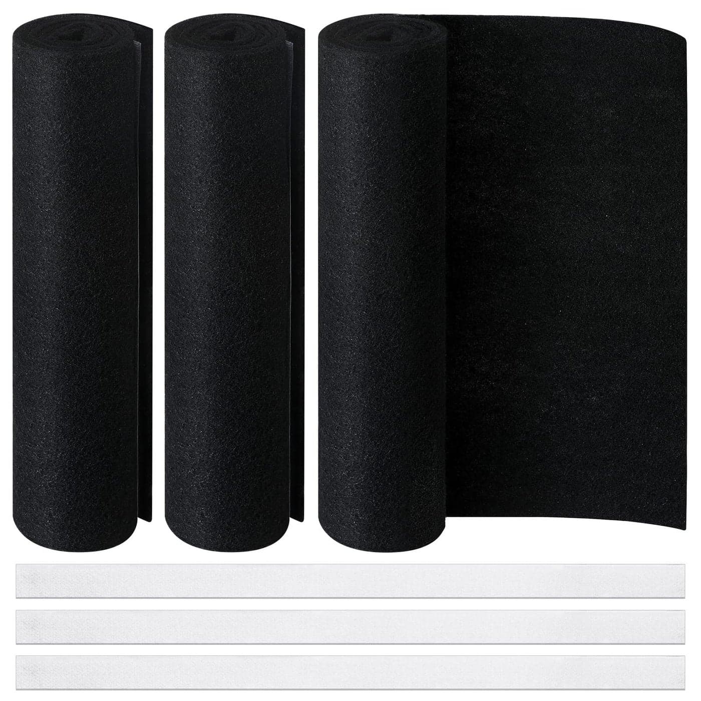 3 Pack Cut to Fit Carbon Pad Pre Filter Roll 16 x 48 with 3 Roll 126 Tape for Air Purifiers Furnace Filters and AirConditioner Filters Cut to Fit Carbon Pad Removing Odor VOC