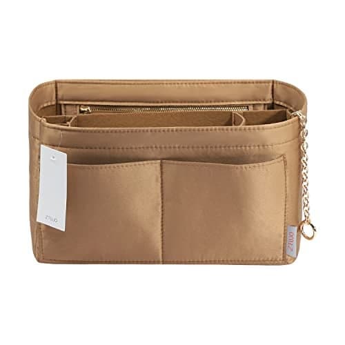 Purse Organizer Insert Felt Purse Organizer with Zipper and Sewn Bottom Insert Fit Speedy Neverfull Graceful6 Sizes Medium Caramel