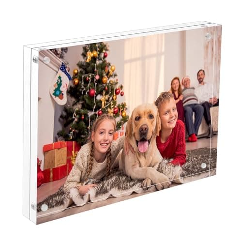 NIUBEE 8.5x11 Picture Frame, Clear Certificate Document Magnetic Photo Frame for Tabletop Display