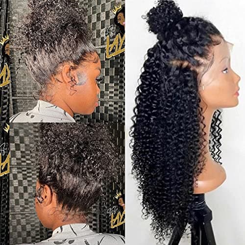13x6 Lace Frontal Wigs for Black Women Pre Plucked Lace Wig Glueless Brazilian Remy Human Hair Wigs with Baby Hair (20 inch, 150% Density Lace Front Wig)