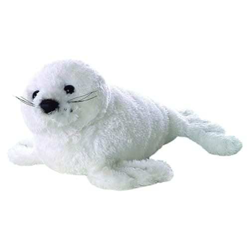 Aurora® Adorable Mini Flopsie™ Harp Seal Stuffed Animal - Playful Ease - Timeless Companions - White 8 Inches