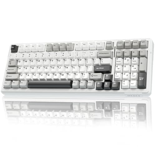 AULA F99 Wireless Mechanical Keyboard,Tri-Mode BT5.0/2.4GHz/USB-C Hot Swappable Custom Keyboard,Pre-lubed Linear Switches,RGB Backlit Computer Gaming Keyboards for PC/Tablet/PS/Xbox