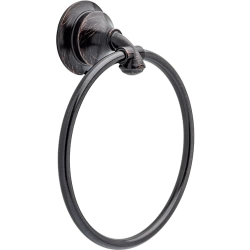 Delta Linden (1-Pack) Hand Towel Holder Venetian Bronze Towel Racks for Bathroom Wall Round Towel Ring Holder for Bath Towel Hanger for Kitchen, Bathroom Accessories 79446-RB