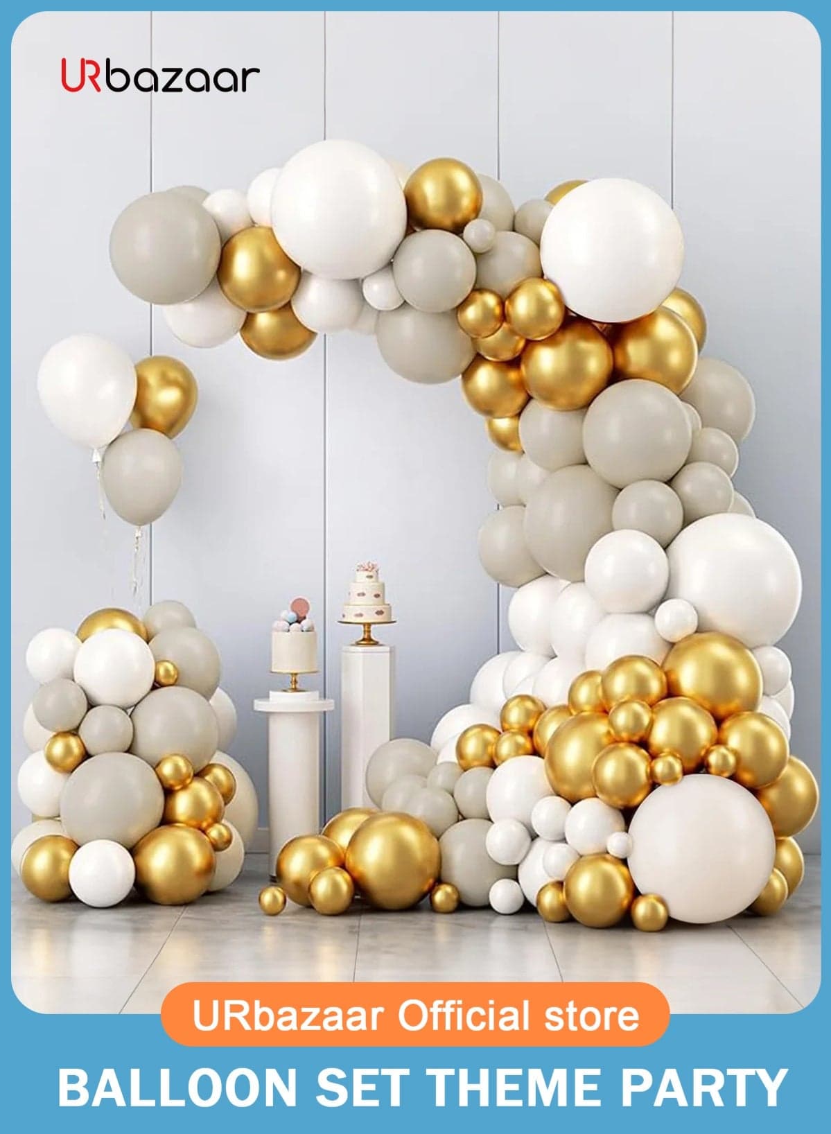 Boho Balloons Garland Arch Kit, 185 Pcs Brown Nude White Balloons Different Sizes for Girls Baby Shower Garden Tea Party Bachelorette Birthday Wedding Decorations