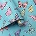 Geluode Colorful Butterfly Wrapping Paper Roll Luxury Metallic Blue Birthday Gift Wrap Papers for Birthday Baby Shower Kids Women Girls Mini Rolls 17x120 Inch