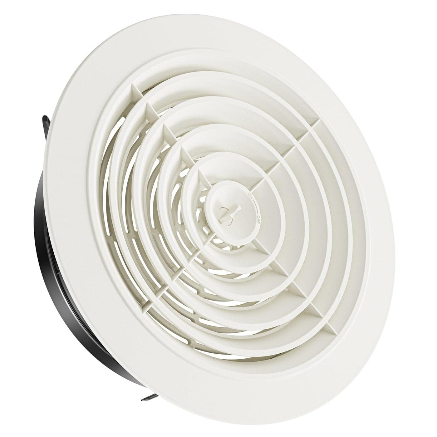 HG POWER 8 Inch Soffit VentRound Air Vent Cover with Louver ABS Adjustable Ceiling Vent Covers for Living Room Bathroom Kitchen Greenhouse Ventilation System White Opening Size 728