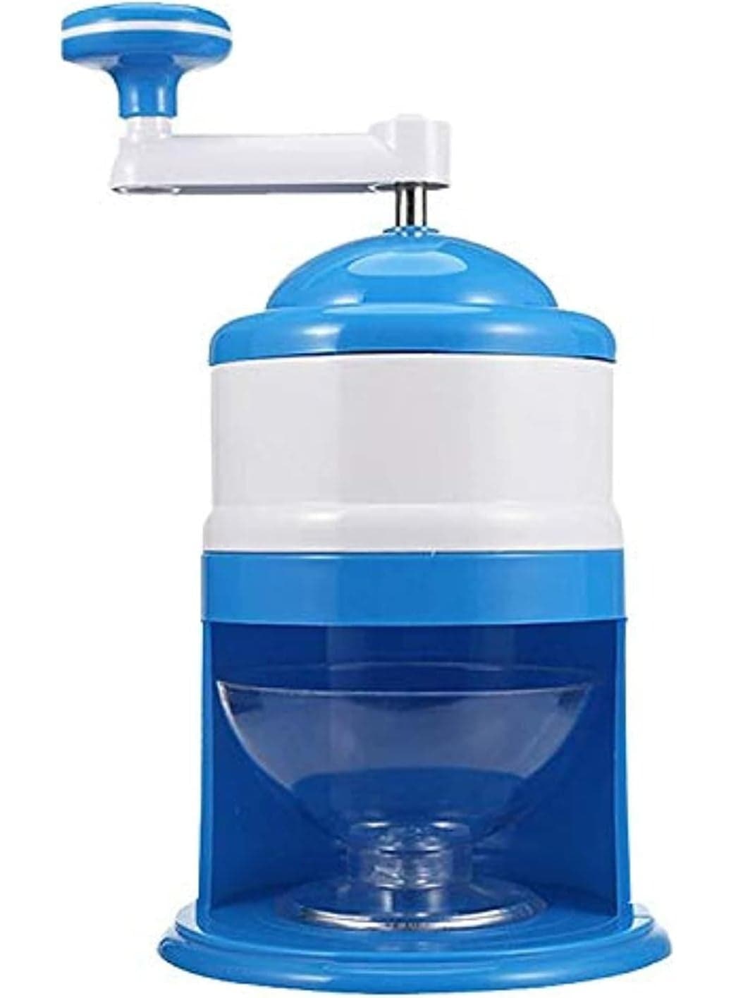 Compact Manual Ice Crusher – Hand Crank Ice Shaver Machine for Slushies, Smoothies, Cocktails, and More (Blue)