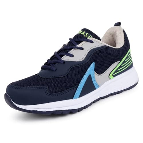 TRASE Kids Boys Sports Shoes | Running, Walking, All Day Casual Wear with Lace-Up Design (Navy, 11C UK)