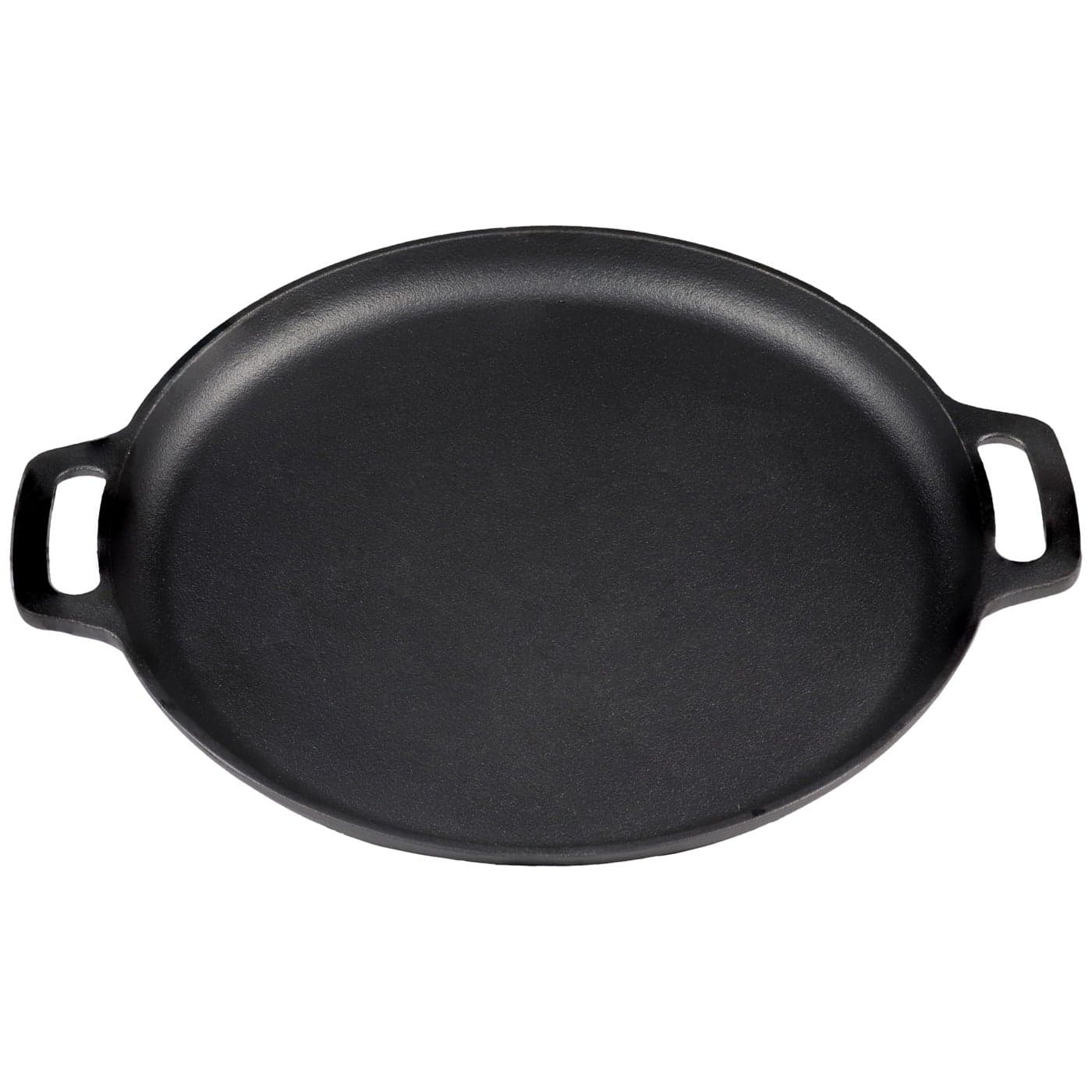Sunnydaze 1375Inch PreSeasoned Cast Iron Pizza Pan with 2 Side Handles for Cooktop Oven and Grill