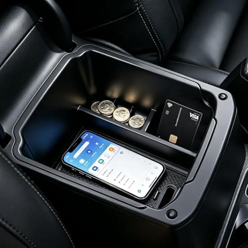 Autorder Center Console Organizer for 20222026 Volkswagen Taos 20182024 VW TiguanTaosTiguan Interior Accessories Armrest Storage Box Secondary Insert Tray with NonSlip Silicone Mats