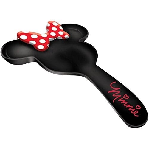 Disney Minnie Mouse Black Ceramic Kitchen Spoon Rest 10 Inches