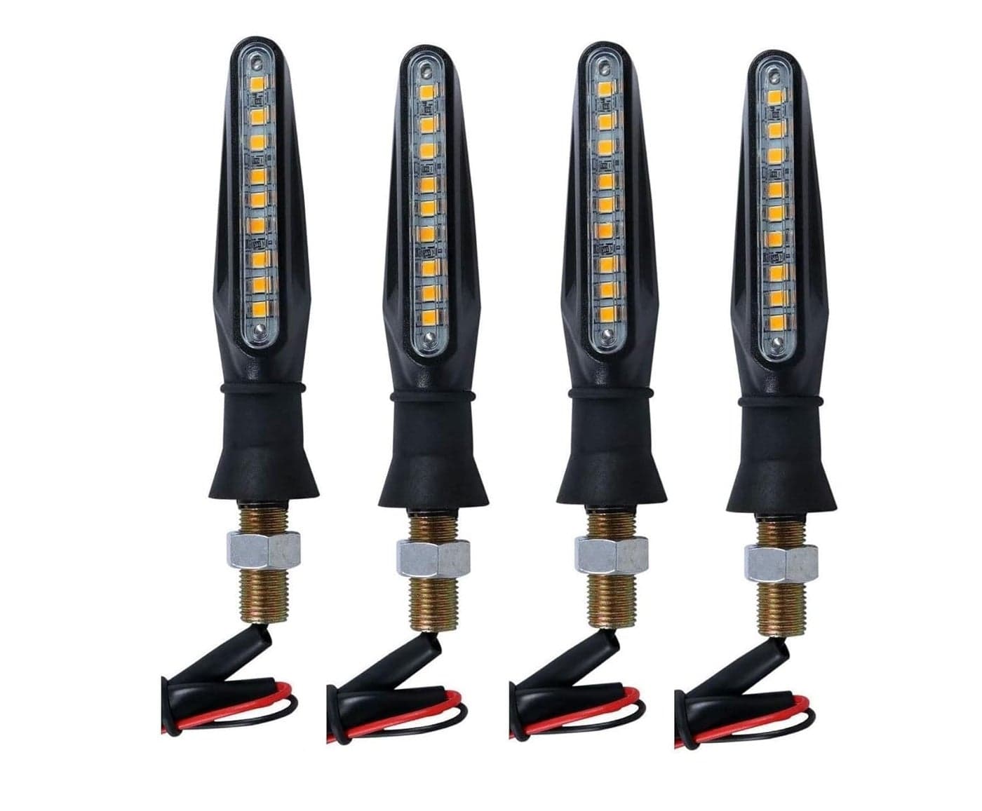 DHANVINE Front & Rear Side Sleek Yellow Indicator Light Set of 4 For Yamaha YZF R15