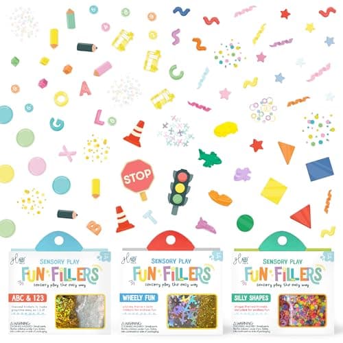 Glo Pals Fun Fillers 3 Pack Sensory Play Accessories Sensory and Mini Toys for Kids Bulk Party and Little Toys for Sensory Bins Gift Bag Stuffers and Party Favors Explore and Learn