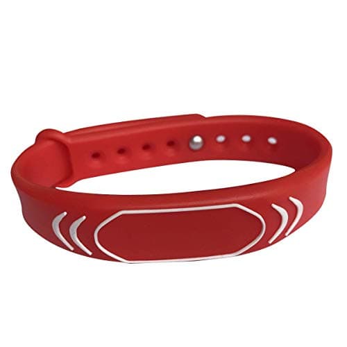 1356mhz RFID 4K Wristband RFID Silicone Watch Bracelet Pack of 2 Red