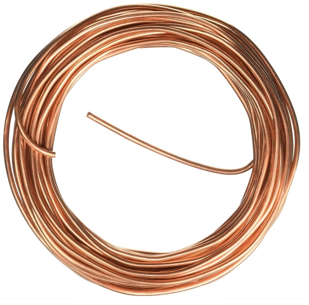 ART IFACT 20 Meters of Bare Copper Wire - Dead Soft - 99.9% Pure Copper Wire - Without Enameled - DIY Jewellery, Artistic & Science Projects (14 Guage (2.032mm))