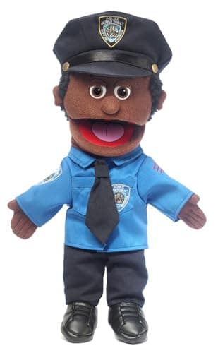 14 Policeman Black Male Hand Puppet