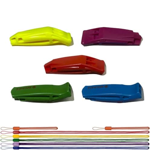 HOLDALL Emergency Safety Whistle with Lanyard, Loud Pea-Less Survival Whistles for Boating Kayaking Life Vest Paddle Board Rescue Signaling.