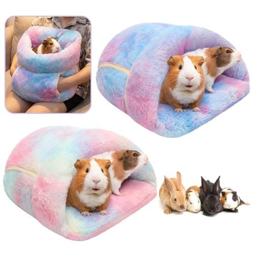 Wenqik 2 Pcs Guinea Pig Hideouts Guinea Pig Bed Washable Bunny Bedding Cuddle Warm Small Pet Sack Supplies Portable Pet Carrier Cage Nest Accessories for CageGradient ColorsBlending