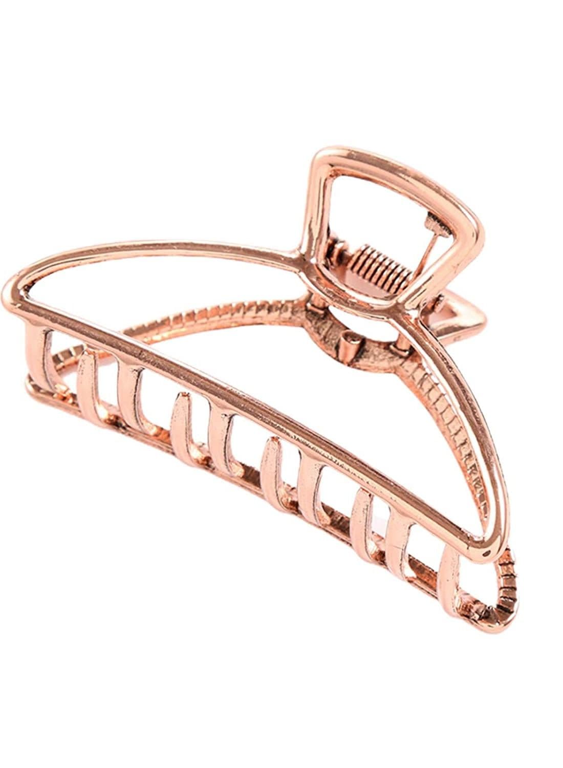 Hair Claw Clips Women Fashion Retro Solid Color Metal