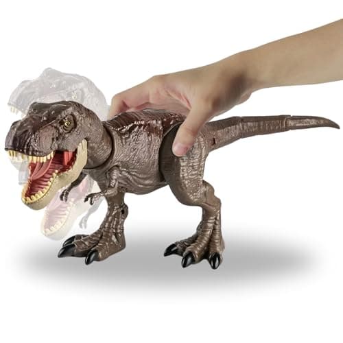 Liberty Imports TRex Rampaging Tyrannosaurus Rex Dinosaur Attack Action Figure 21 Jurassic Dino with Lights Chomp Roar Play Toy for Kids