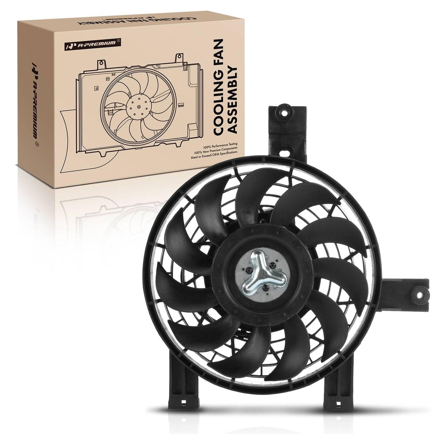 APremium AC Condenser Fan Assembly Compatible with Select Lexus Models LX470 1998 1999 2000 2001 2002 47L Replace 8859060030