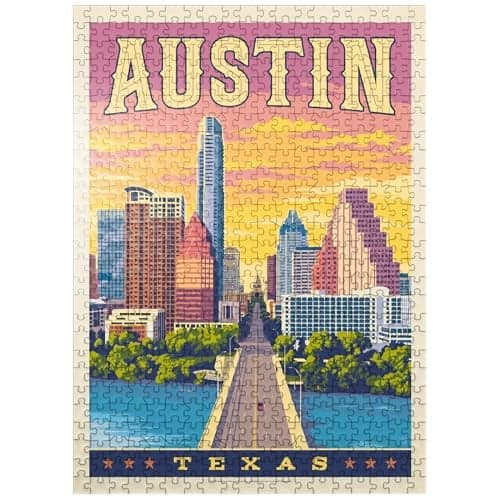 MyPuzzle Austin Texas Sunset Premium 500 Piece Jigsaw Puzzle for Adults