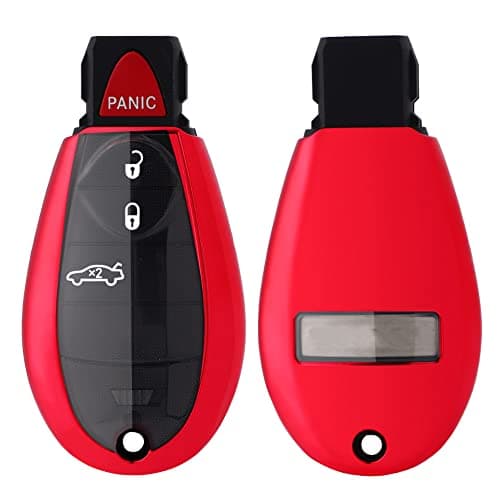 Horande TPU Protector Key Fob Cover Case fit for Dodge Ram 1500 2500 3500 GQ453T Grand Caravan Chrysler Town and Country Cherokee Keyless Entry Key Fob Red