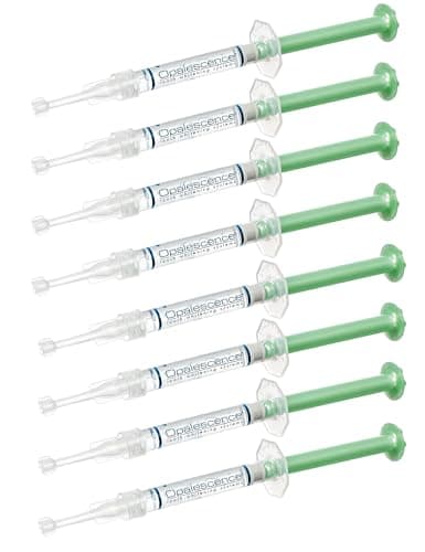 Opalescence 20 Gel Syringes Teeth Whitening Refill Kit 8 Syringes Carbamide Peroxide Fluoride Made by Ultradent in Mint Flavor Tooth Whitening 51964