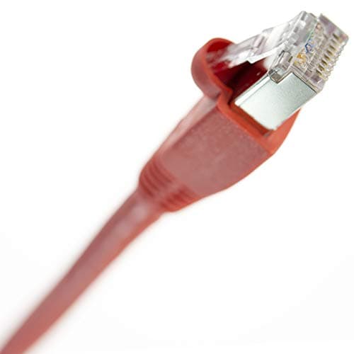 NTW Cat6 Ethernet Cable Shielded 50 FT RED Plated RJ45 Connector Internet LAN Wire Cable Cord for Modem Router PC Mac Laptop PS2 PS3 PS4 Xbox 360 Patch Panel Faster Than Cat5 Cat5e, 345-S6-050RD