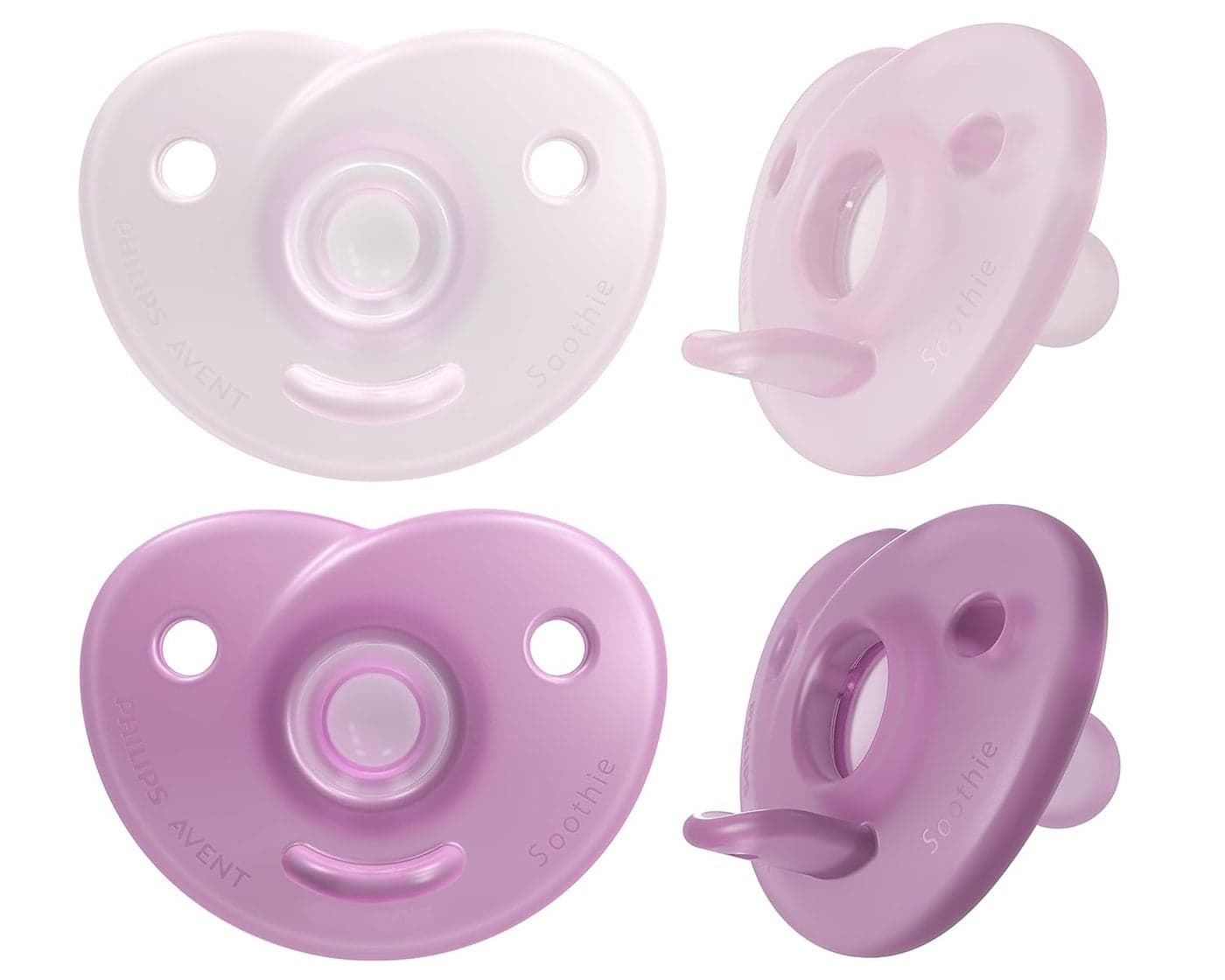 Philips Avent Soothie Heart Pacifier PinkLight Pink 03 Months 4 Pack SCF09942