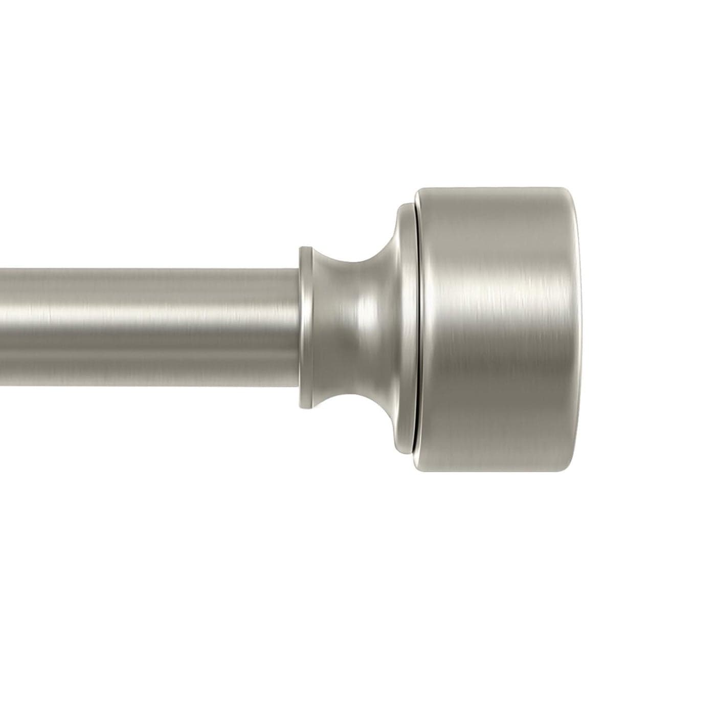 HEI DEAR Brushed Nickel Curtain Rods for Windows 66 to 120 Inch5510ft 1 Inch Diameter Heavy Duty Curtain Rod Adjustable Decorative Drapery Poles 36120 Satin Nickel