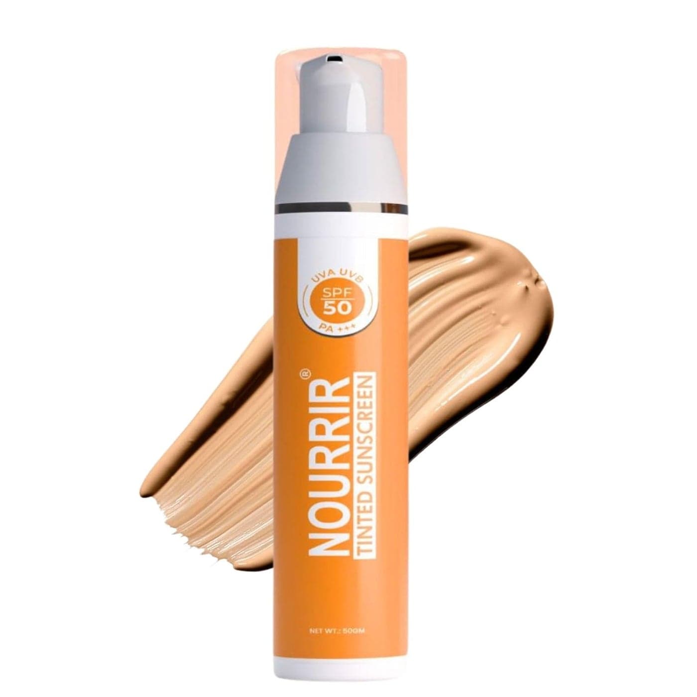 NOURRIR Tinted Sunscreen For All Skin Types Spf 50 Pa Water Resistant Non Sticky Non Comedogenic 50 Gm