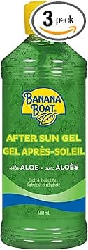Banana Boat Aloe Vera Sun Burn Relief Gel 16Ounce Bottles Pack of 3