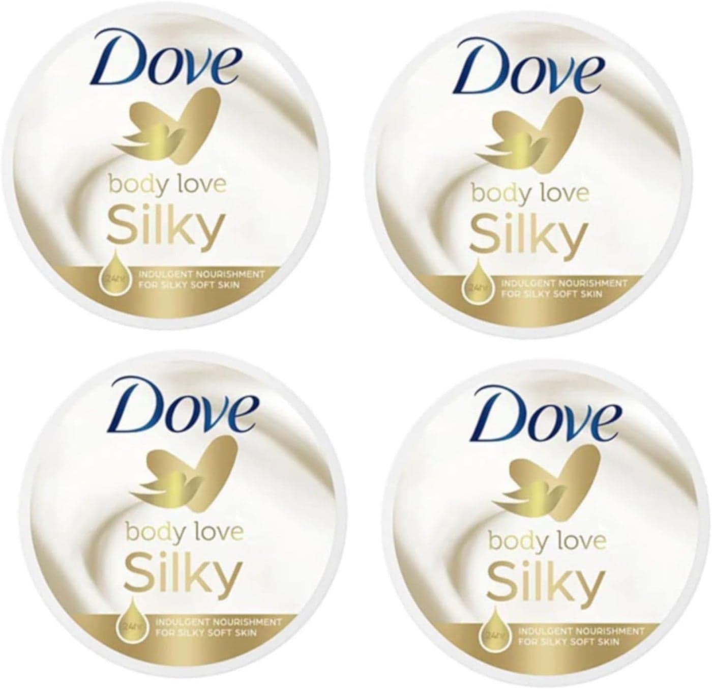 DOVE Body Love SILKY Pampering BODY CREAM Pack of 4 300ml each For all Skin types