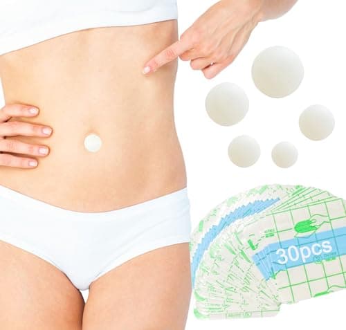 Heyshapeing 5PCS (Ball-Shaped) Belly Button Plug Post Tummy Tuck Soft Silicone Belly Button Trainer Tummy Tuck for Liposuction(5pcs+Tape)