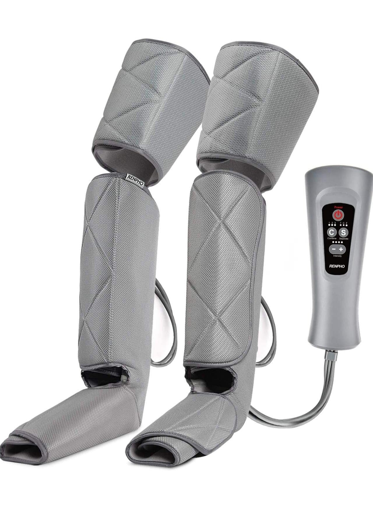 RENPHO Leg Massager for Circulation and Pain Relief, Air Compression Foot Leg Calf Thigh Massage, Calf Massager Helps for Reduce Swelling, Muscle Relaxation, 6 Modes 4 Intensities, Gifts for Men Women