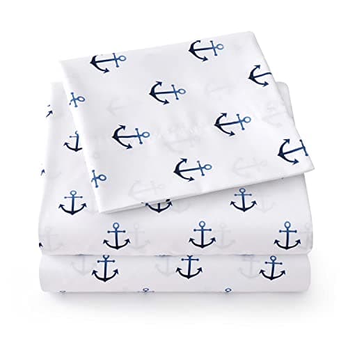 1500 Supreme Kids Bed Sheet Collection - Fun Colorful and Comfortable Boys and Girls Toddler Sheet Sets - Deep Pocket Wrinkle Free Soft and Cozy Bedding - Twin, Anchor