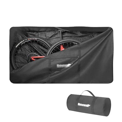 Rhinowalk Bike Transport Bag for 29 Inch Wheel Size Mountain Road Bikes - Waterproof Bicycle Travel Case Foldable Carrier Bag for Train Air Travel (29inch-Black)