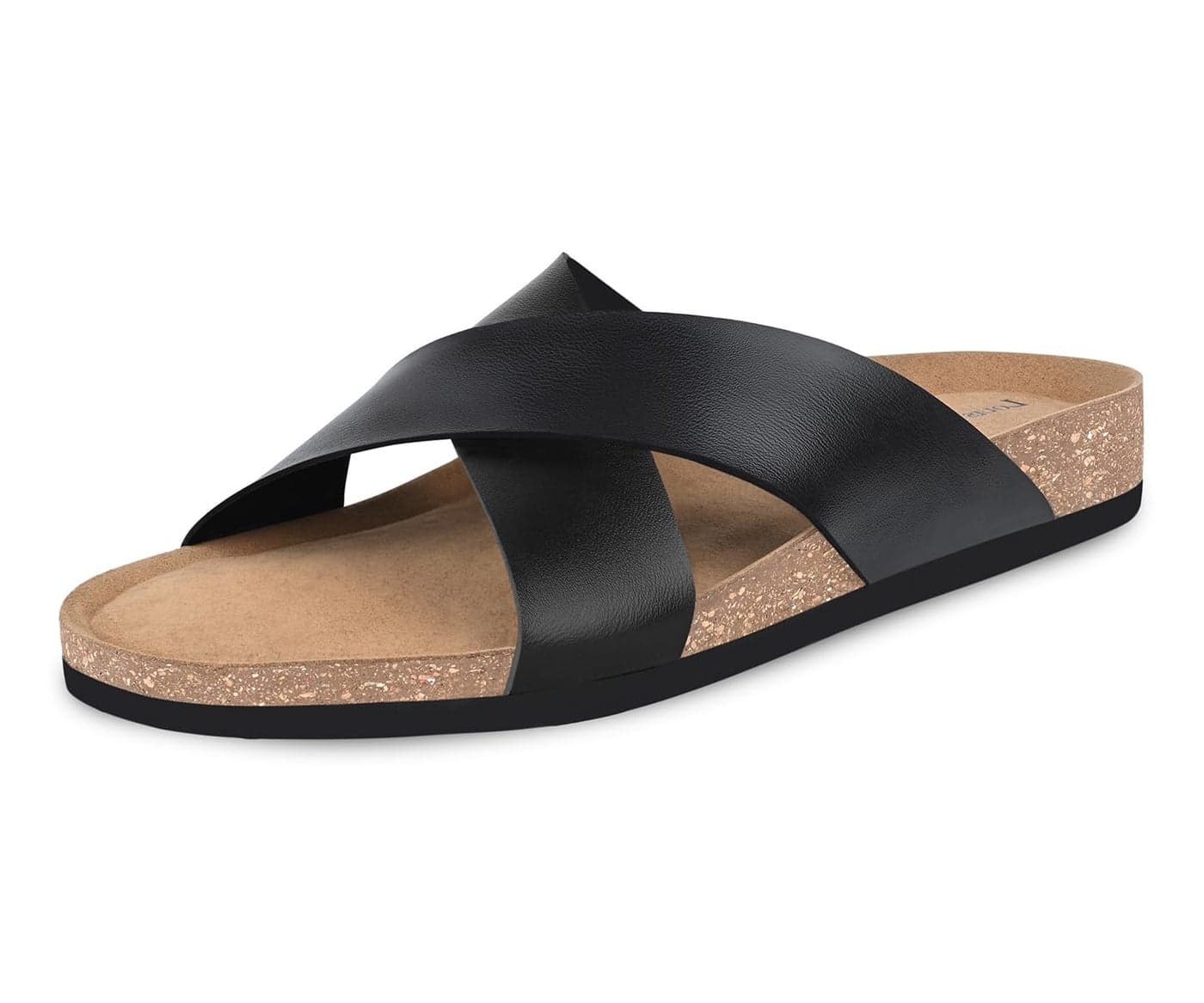 LOUIS STITCH Men's Sandals | Slippers for Men for Daily Use - Lightweight, Stylish, Durable, Comfortable for Outdoor, Office, Home | UK-6 | Black (LSOF-12)